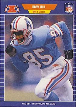 146 Drew Hill - Houston Oilers - 1989 Pro Set Football – Isolated Cards