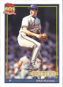 #146 Dan Plesac - Milwaukee Brewers - 1991 O-Pee-Chee Baseball