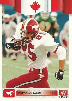 #146 David Sapunjis - Calgary Stampeders - 1992 All World CFL Football