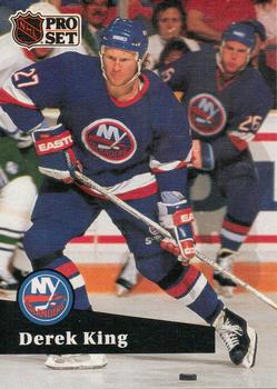 #146 Derek King - 1991-92 Pro Set Hockey