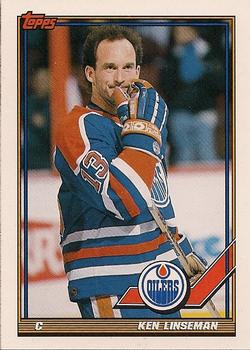 #146 Ken Linseman - Edmonton Oilers - 1991-92 Topps Hockey