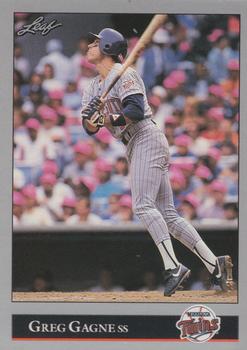 #146 Greg Gagne - Minnesota Twins - 1992 Leaf Baseball