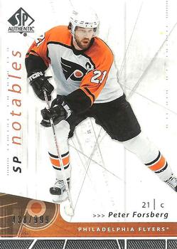 #146 Peter Forsberg - Philadelphia Flyers - 2006-07 SP Authentic Hockey