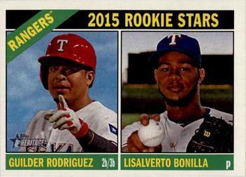 #146 Guilder Rodriguez / Lisalverto Bonilla - Texas Rangers - 2015 Topps Heritage Baseball