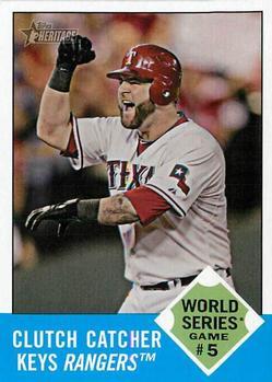 #146 Clutch Catcher Keys Rangers - Texas Rangers - 2012 Topps Heritage Baseball