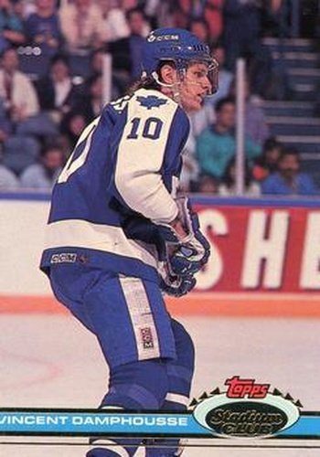 #146 Vincent Damphousse - Toronto Maple Leafs - 1991-92 Stadium Club Hockey