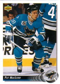 #146 Pat MacLeod - San Jose Sharks - 1992-93 Upper Deck Hockey