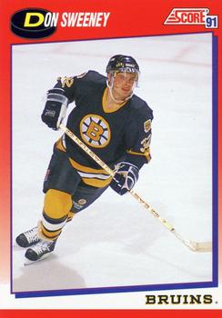 #146 Don Sweeney - Boston Bruins - 1991-92 Score Canadian Bilingual Hockey