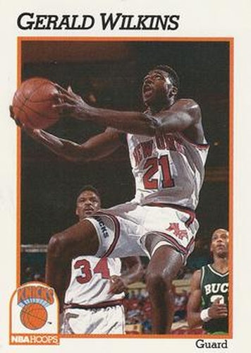 #146 Gerald Wilkins - New York Knicks - 1991-92 Hoops Basketball