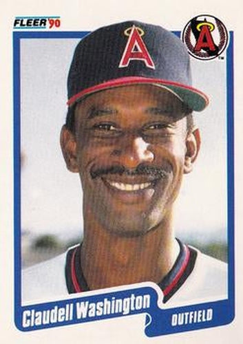 #146 Claudell Washington - California Angels - 1990 Fleer USA Baseball