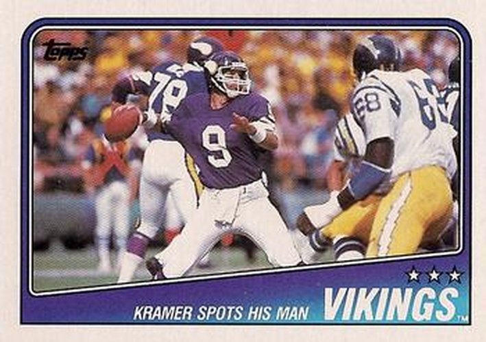 #146 Vikings Team Leaders - Tommy Kramer - Minnesota Vikings - 1988 Topps Football