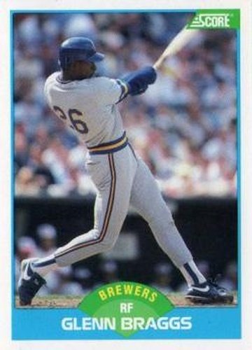 #147 Glenn Braggs - Milwaukee Brewers - 1989 Score Baseball