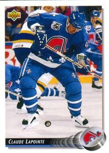 #147 Claude Lapointe - Quebec Nordiques - 1992-93 Upper Deck Hockey