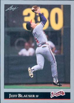 #147 Jeff Blauser - Atlanta Braves - 1992 Leaf Baseball