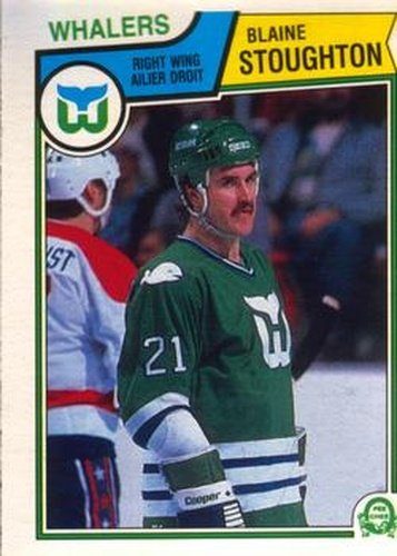 #147 Blaine Stoughton - Hartford Whalers - 1983-84 O-Pee-Chee Hockey