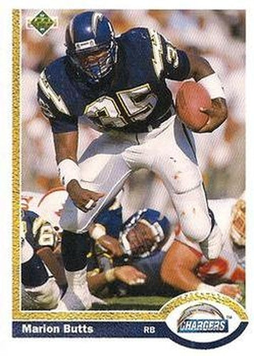 #147 Marion Butts - San Diego Chargers - 1991 Upper Deck Football
