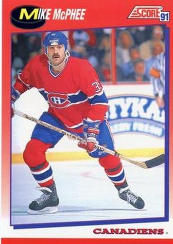 #147 Mike McPhee - Montreal Canadiens - 1991-92 Score Canadian Bilingual Hockey