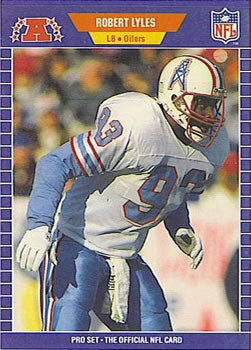 #147 Robert Lyles - Houston Oilers - 1989 Pro Set Football
