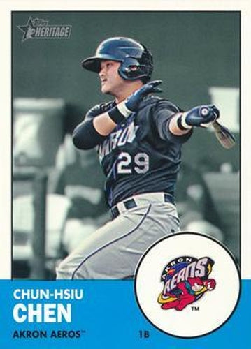 #147 Chun-Hsiu Chen - Akron Aeros - 2012 Topps Heritage Minor League Baseball