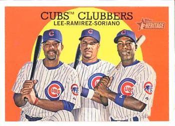 #147 Cubs Clubbers Alfonso Soriano / Aramis Ramirez / Derrek Lee - Chicago Cubs - 2008 Topps Heritage Baseball