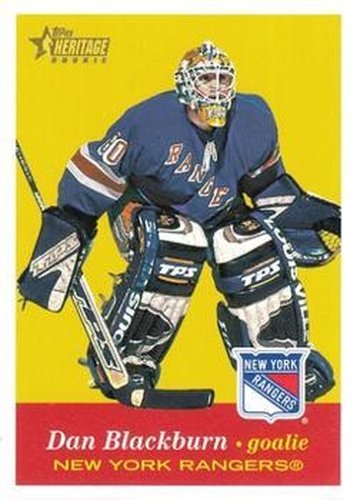 #147 Dan Blackburn - New York Rangers - 2001-02 Topps Heritage Hockey