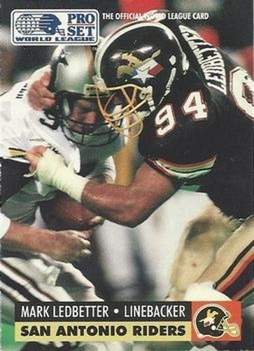 #147 Mark Ledbetter - San Antonio Riders - 1991 Pro Set WLAF Football