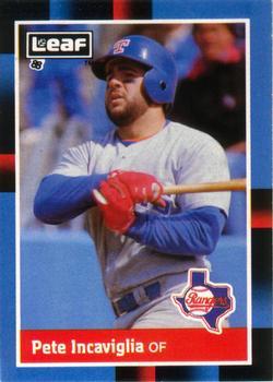 #147 Pete Incaviglia - Texas Rangers - 1988 Leaf Baseball