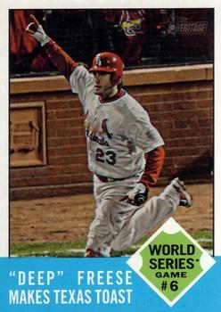 #147 "Deep" Freese Makes Texas Toast - St. Louis Cardinals - 2012 Topps Heritage Baseball