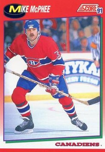 #147 Mike McPhee - Montreal Canadiens - 1991-92 Score Canadian Hockey