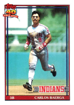 #147 Carlos Baerga - Cleveland Indians - 1991 Topps Baseball