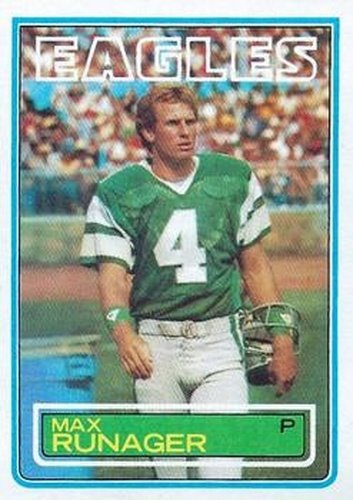 #147 Max Runager - Philadelphia Eagles - 1983 Topps Football