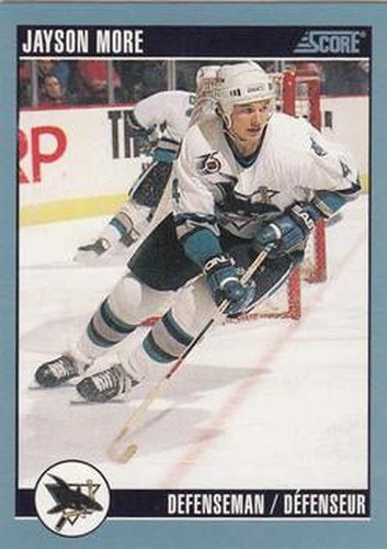 #147 Jayson More - San Jose Sharks - 1992-93 Score Canadian Hockey