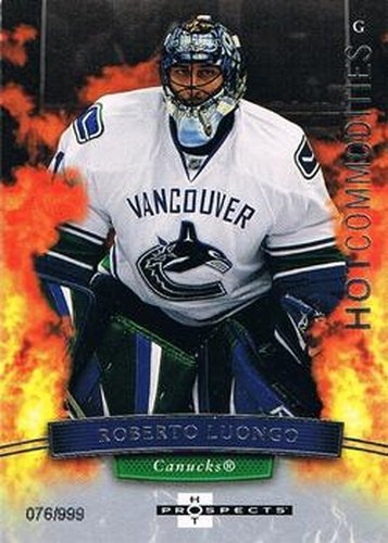 #148 Roberto Luongo - Vancouver Canucks - 2007-08 Fleer Hot Prospects Hockey