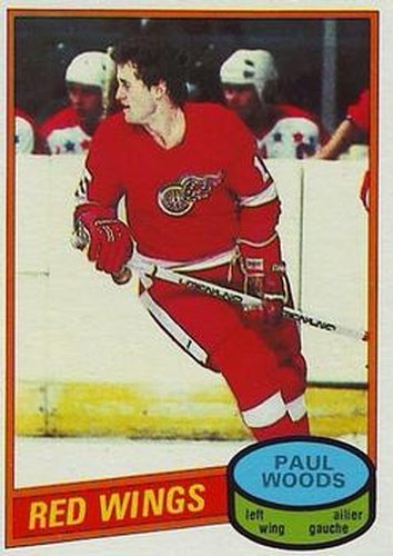 #148 Paul Woods - Detroit Red Wings - 1980-81 O-Pee-Chee Hockey