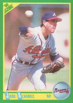 #148 Jose Alvarez - Atlanta Braves - 1990 Score Baseball