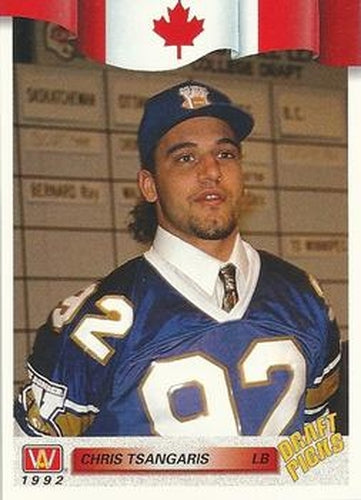 #148 Chris Tsangaris - Winnipeg Blue Bombers - 1992 All World CFL Football