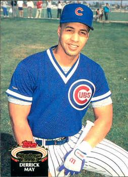 #148 Derrick May - Chicago Cubs - 1992 Stadium Club Baseball