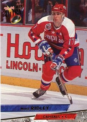 #148 Mike Ridley - Washington Capitals - 1993-94 Ultra Hockey