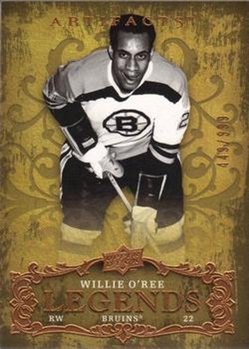 #148 Willie O'Ree - Boston Bruins - 2008-09 Upper Deck Artifacts Hockey