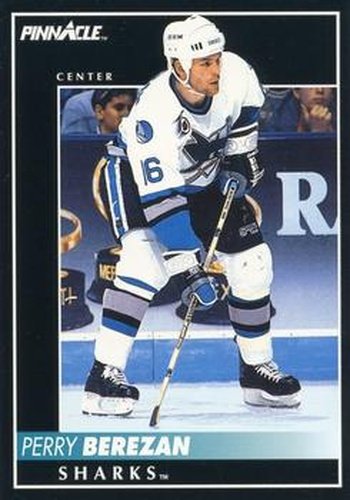 #148 Perry Berezan - San Jose Sharks - 1992-93 Pinnacle Canadian Hockey