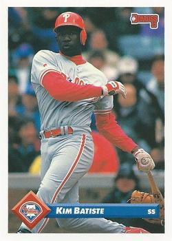 #148 Kim Batiste - Philadelphia Phillies - 1993 Donruss Baseball