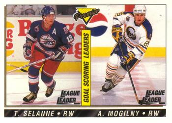 #148 Teemu Selanne / Alexander Mogilny - Winnipeg Jets / Buffalo Sabres - 1993-94 O-Pee-Chee Premier Hockey