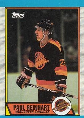 #148 Paul Reinhart - Vancouver Canucks - 1989-90 Topps Hockey