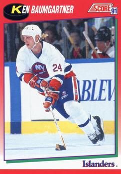 #148 Ken Baumgartner - New York Islanders - 1991-92 Score Canadian Hockey