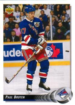 #148 Paul Broten - New York Rangers - 1992-93 Upper Deck Hockey