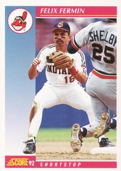 #148 Felix Fermin - Cleveland Indians - 1992 Score Baseball