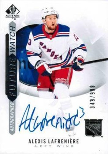 #148 Alexis Lafreniere - New York Rangers - 2020-21 SP Authentic Hockey