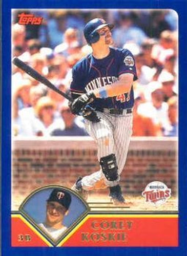 #148 Corey Koskie - Minnesota Twins - 2003 Topps Baseball