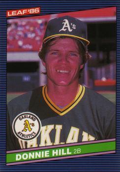 #148 Donnie Hill - Oakland Athletics - 1986 Leaf Baseball