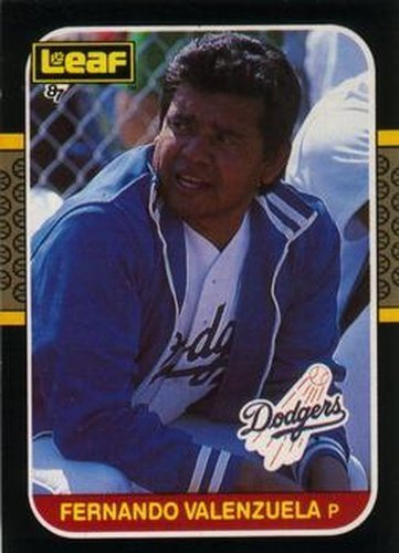 #148 Fernando Valenzuela - Los Angeles Dodgers - 1987 Leaf Baseball